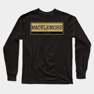 Aliska, text black retro - Macklemore Long Sleeve T-Shirt